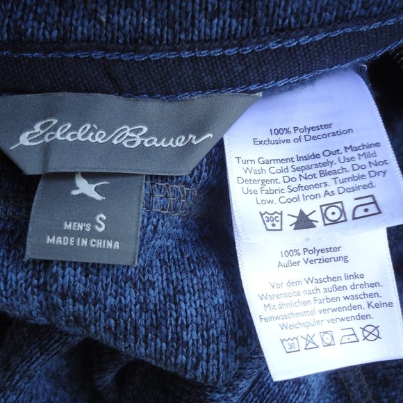 SIZE S. Eddie Bauer Fleece Quarter Zip Pullover. - Picture 14 of 16